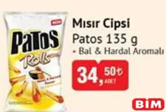 PATOS MISIR CİPSİ 135 G fiyat ve kampanya bilgisi